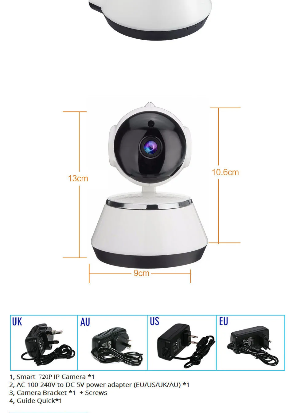 720P HD 1MP Camera ip IR Cut IP Camera PanTilt Wireless Surveillance CCTV Camera CMOS Home Security Babby Monitor (14)