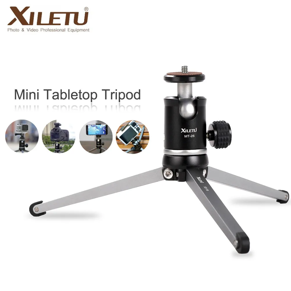 Многофункциональный настольный мини Трипод XILETU MT26 + XT15 портативный кронштейн из