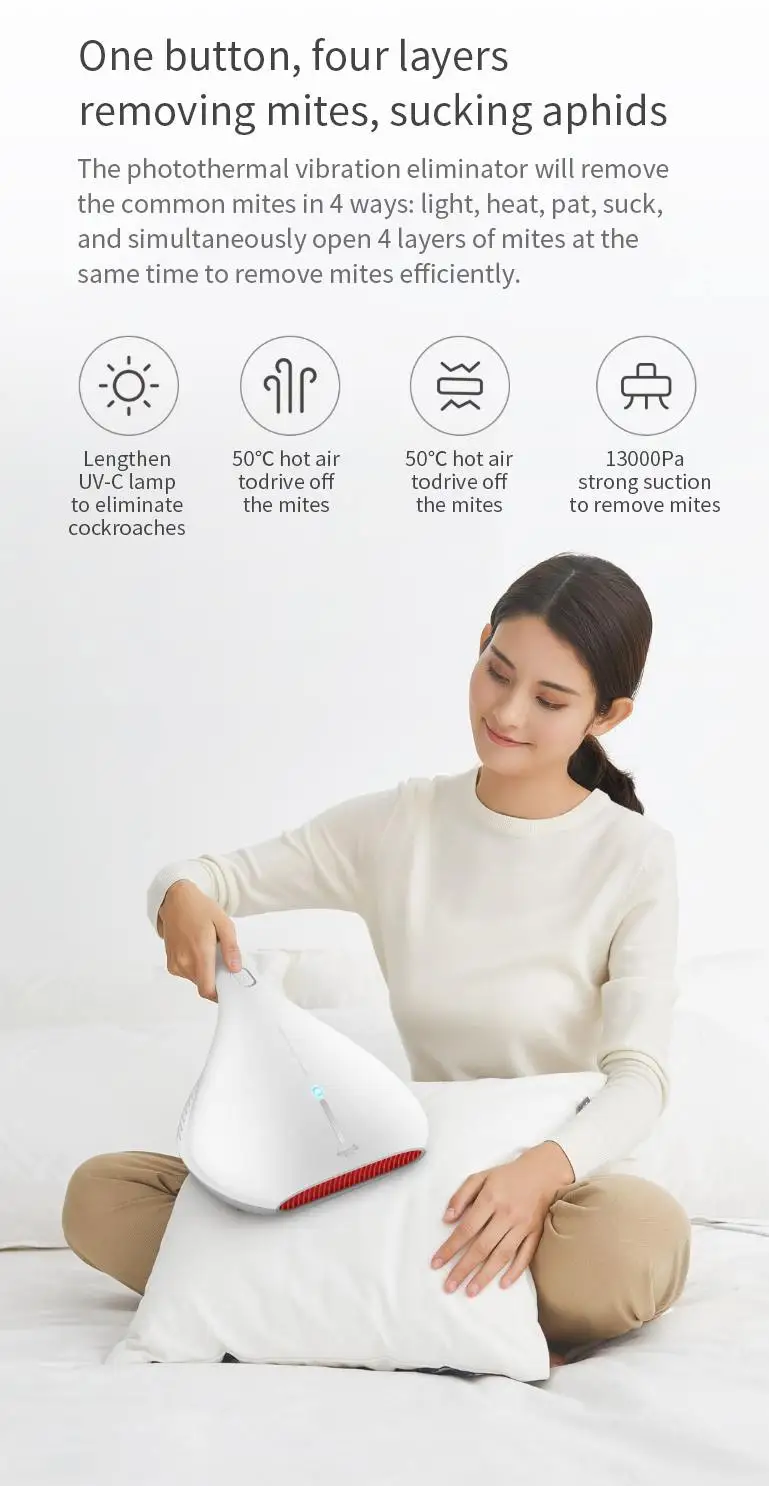 YOUPIN Deerma CM810 анти-акне пылесос УФ лампа 13000Pa Мощное всасывание