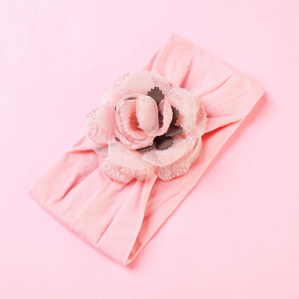 Flower Baby Girls Headwear Cute Infant Toddler Headbands For Girls Photography Props Nylon Headbands Baby Girls Accessories (1)
