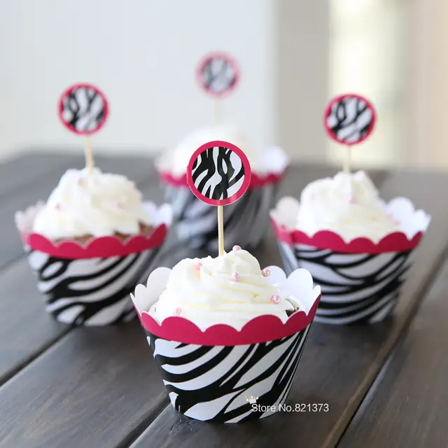 Zebra Print Baby Shower Decorations Black And White Striped