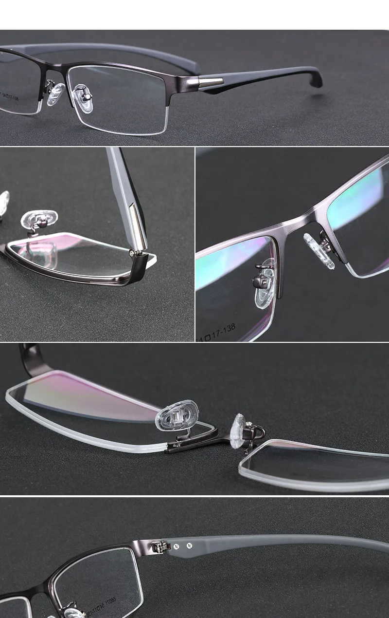 Новинка, солнцезащитные фотохромные очки для близорукости, оптические очки для мужчин, студенческие очки для близорукости, очки с оправой по рецепту, половинная оправа-1,0-4,0