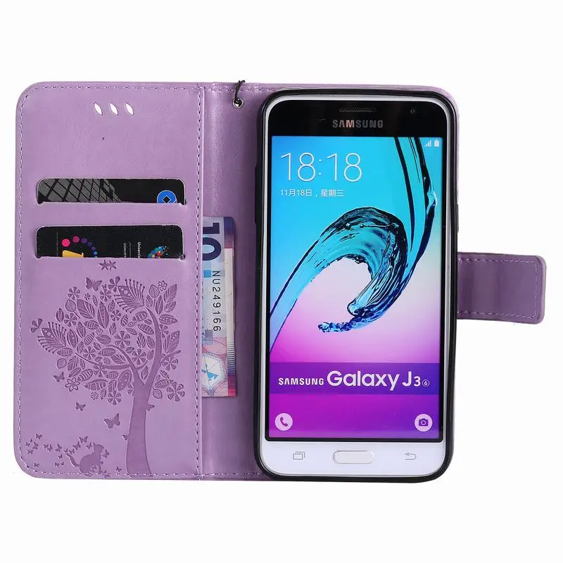 Для Coque samsung Galaxy J3 чехол кожаный бумажник откидная крышка samsung Galaxy J3 чехол с подставкой кошелек чехол для телефона Fundas