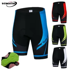 Weimostar à prova de choque ciclismo shorts men 4d gel acolchoado coolmax bicicleta mtb shorts estrada downhill bermuda(China)