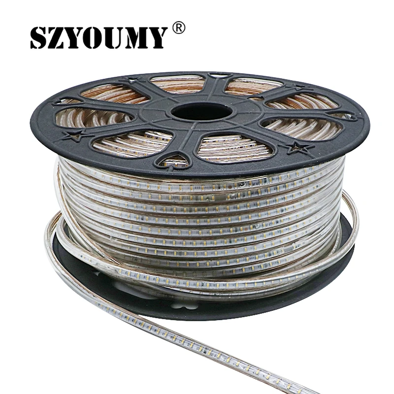 buy SZYOUMY 220V 230V 240V Led Strip Light SMD 3014 Waterproof IP67 I Warm white Coolwhite Outdoor Tape Rope With Power Plug
