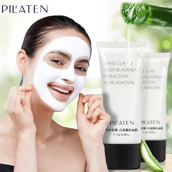

PILATEN Blackhead Remover Face Mask White Clay Mask Deep Cleansing The Blackhead Acne Treatments Mask T Zone Care Face Care 75g