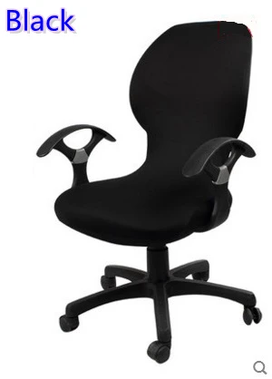 

Black colour lycra computer chair cover fit for office chair with armrest spandex chair cover decoration wholesale