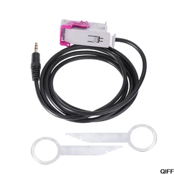 

Car Aux in RNS-E Navigation Plug Male 3.5mm Jack Audio Wire Cable 32Pin For Audi May06