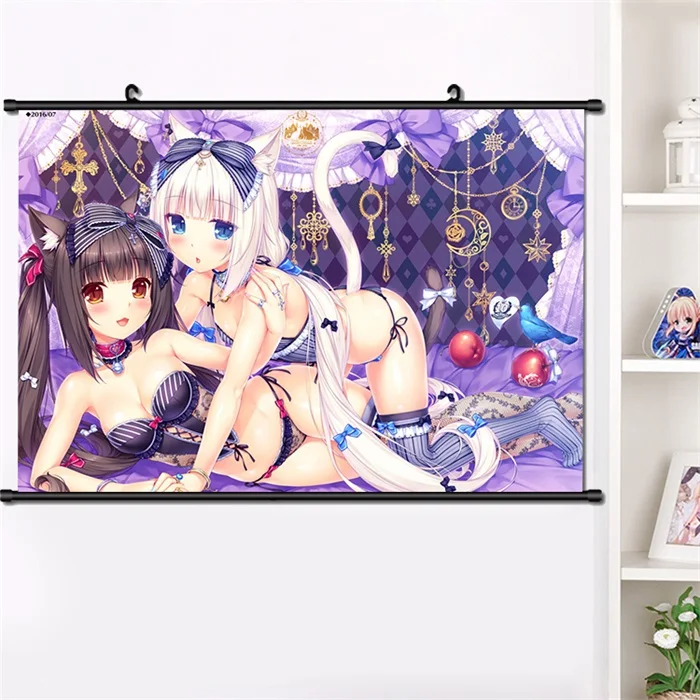 Аниме NEKOPARA Chocolat ванильный Azuki кокосовый настенный Свиток Плакат манга настенные подвесные плакаты модное украшение дома 40*60 см - Цвет: I