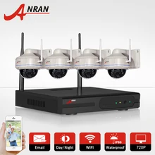 ANRAN Plug & Play 4CH Беспроводной NVR Системы ВИДЕОНАБЛЮДЕНИЯ 720 P HD Открытый антивандальные Купольные Ip-камеры Безопасности WIFI Surveillance Kit 1 ТБ HDD