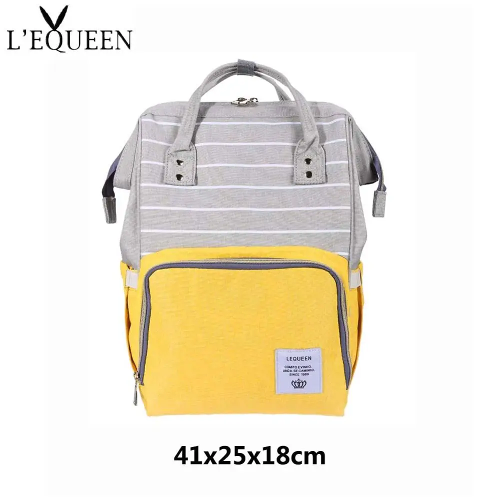 LEQUEEN модная сумка для подгузников для мам, Большая вместительная детская сумка, рюкзак для путешествий, дизайнерская сумка для подгузников для ухода за ребенком - Цвет: 25