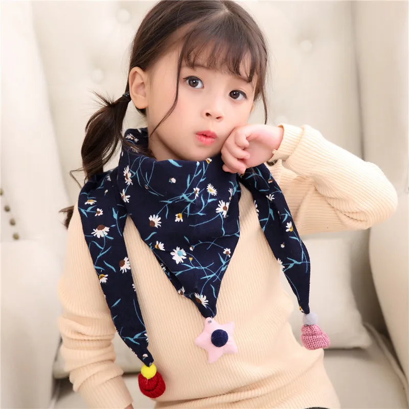 

Children's Cartoon Animal Scarf New Spring Cute Wild Double Cotton Triangle Scarf Boys And Girls Baby Scarf Bib Wholesale CS05