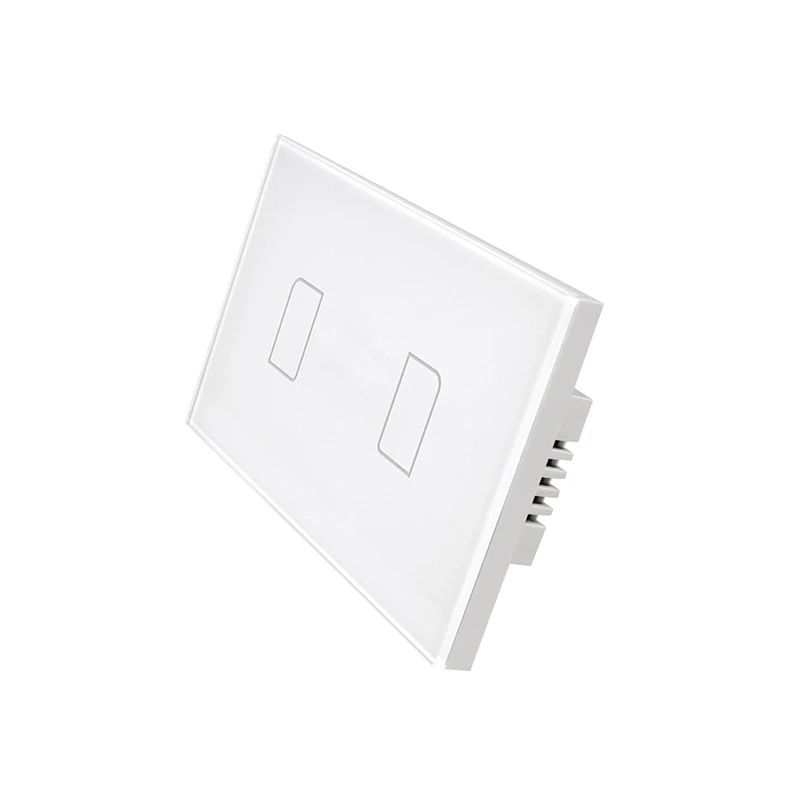 

BroadLink TC2 US/AU Standard 2Gang 1 Way Wifi Controlled Touch Light Switch with Free APP for iOS and Android Smart Phone