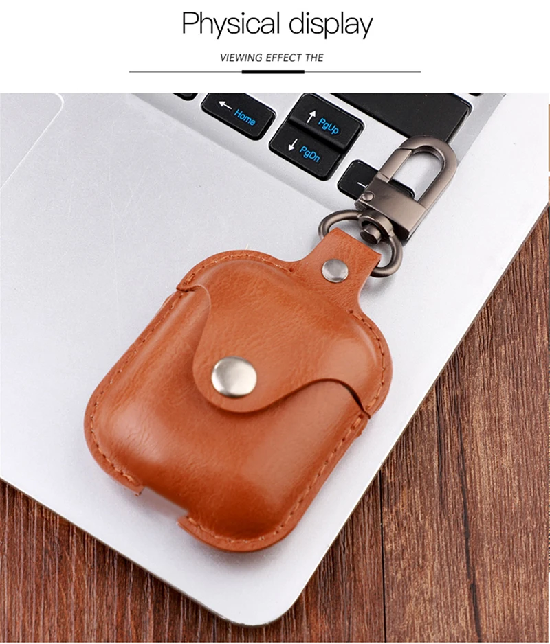 PU Leather Case For Airpods Luxury Business Earpods Box For Apple Earphone Cute Cover For Air Pods With Hook Lovely Protector (13)
