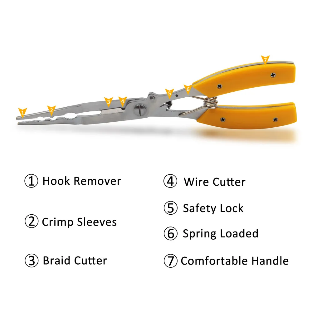 Рыболовные плоскогубцы из нержавеющей стали, резак для лески, ножницы, мини-инструмент для удаления рыболовных крючков, многофункциональная ОБЖИМНАЯ втулка, инструменты