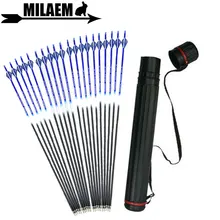 

6/12pcs Archery Sharrow Carbon Arrow Spine 500 Mix Carbon 2inch Feather Replaceable Arrowhead Arrow Tube Hunting Accessory