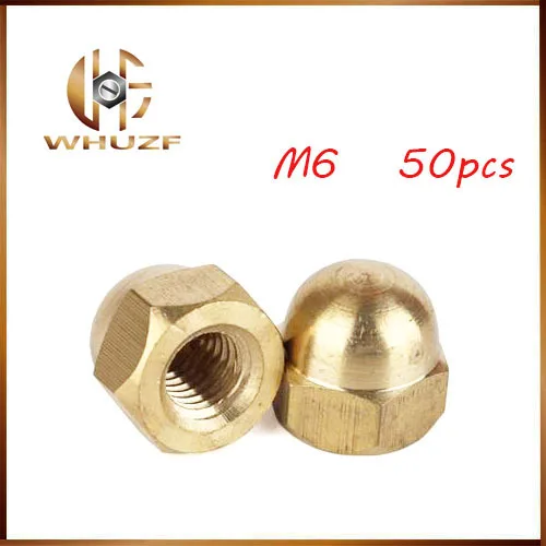 50pcs DIN1587 Acorn Nuts M6 Copper Bronze Brass Cap Nut Acorn Dome Head