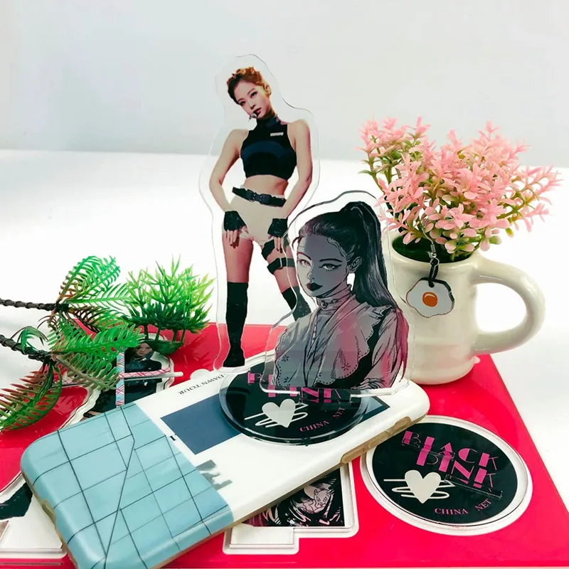 Kpop Blackpink JISOO JENNIE Роза Лиза акриловая подставка фигурка кукла стоящая действие стол Декор