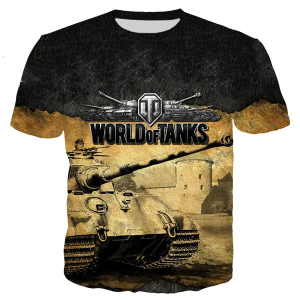 Новые летние топы женские/мужские футболки World Of Tanks, футболки с 3D принтом, повседневные футболки в стиле Харадзюку, уличная одежда - Цвет: 02