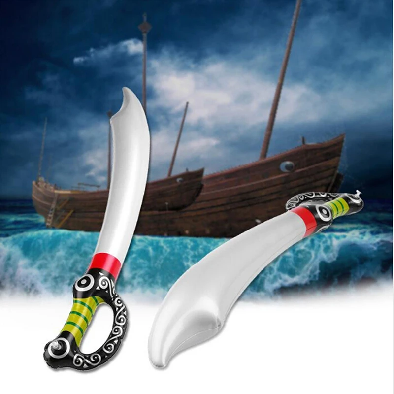 

2019 Favors Children Cosplay Toys Sword Stage Props Inflated PVC Outdoor fun Game Playing Inflatable Pirate Toy Birthday Party