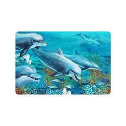 Теплые Tour подводный дельфины Семья против скольжения двери Коврики Домашний декор море Животные Крытый Открытый входная дверь Коврики