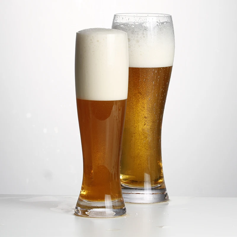 Set of 2pcs 13.5oz Lead-free Crystal Handmade Blown Beer glasses Best for Pilsner with Family Friends Party Bar Tool 400ml