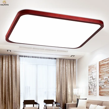 

Chinese Hanglamp LED Ceiling Lamp Living Room Bedroom Rectangular Modern Solid Wood Led Ceiling Light Kitchen Lighting Fixtures
