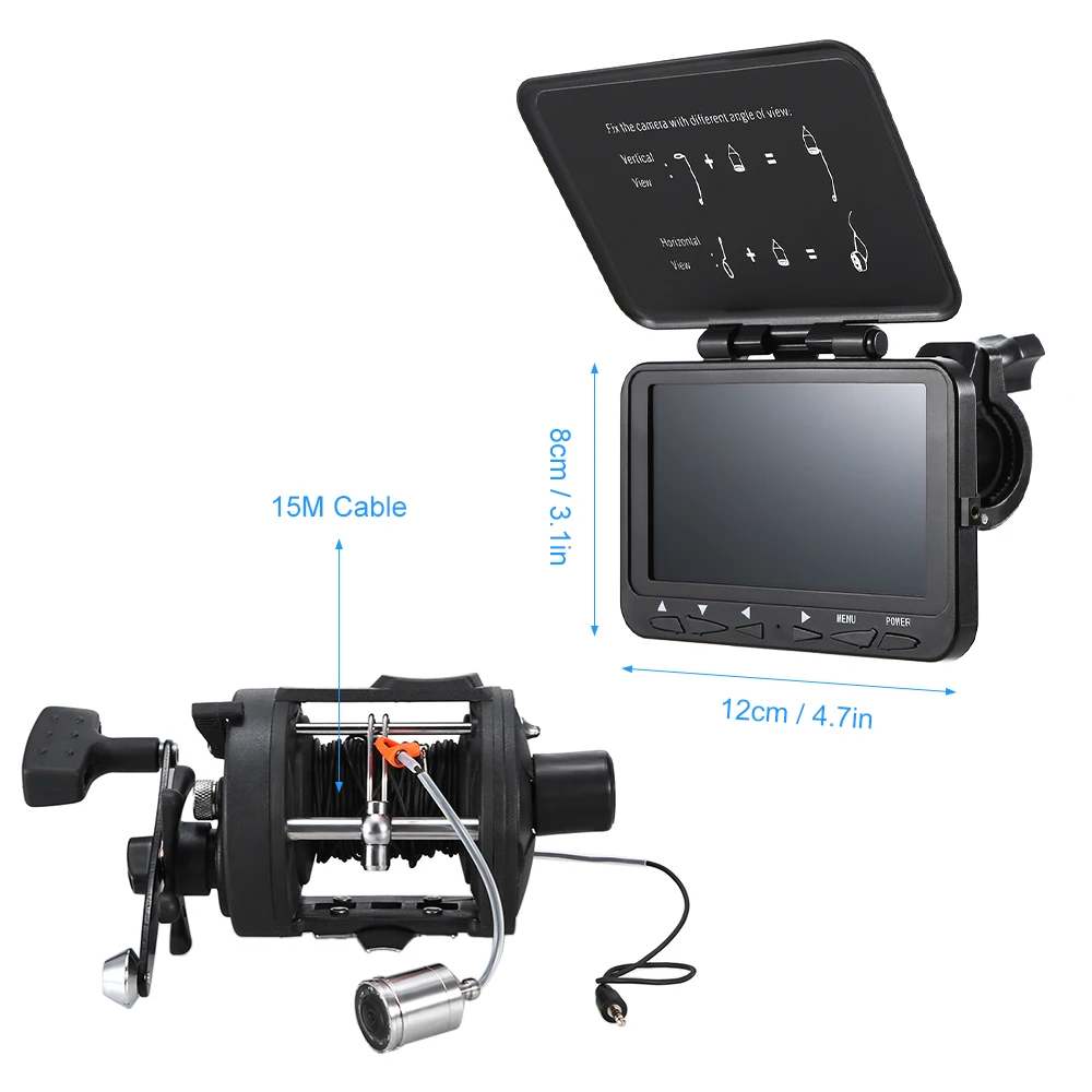 1000TVL рыболокатор подводный лед рыболовная камера с троллинговая Катушка 8 инфракрасных ИК светодиодов камера ночного видения 15 м/30 м кабель