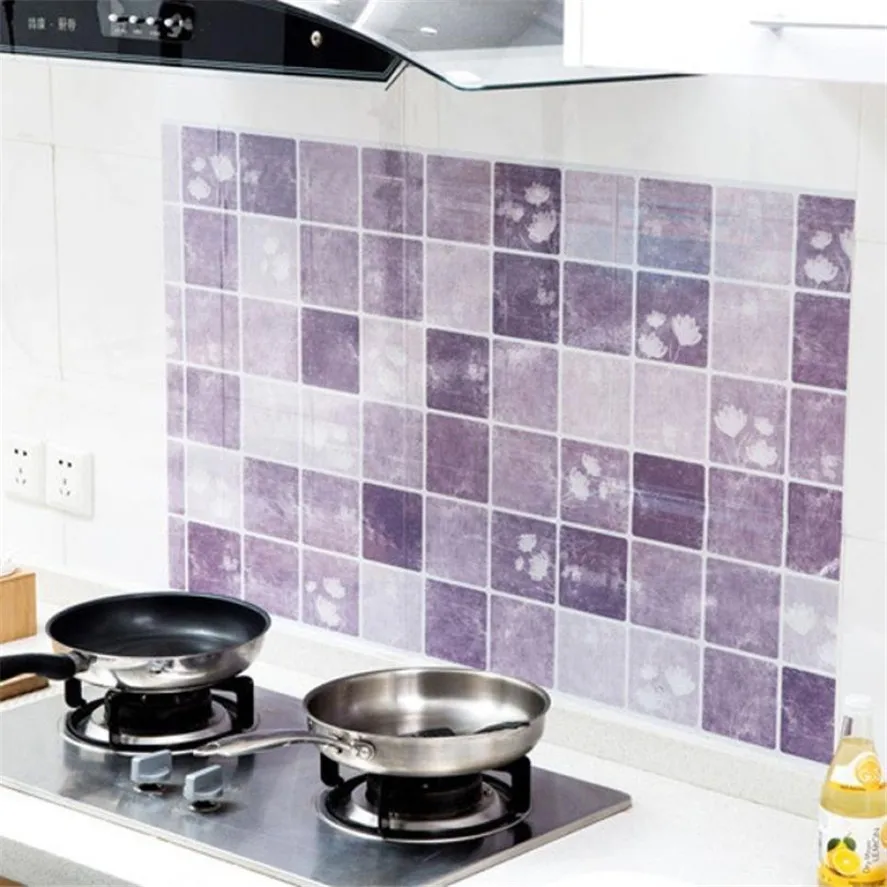 KAKUDER Modern Lattice Kitchen Oilproof Removable Wall Stickers foil Art Decor Home Decal Oil Stickers Wall Stickers KAKUDER Modern Lattice Kitchen Oilproof Removable Wall Stickers foil Art Decor Home Decal Oil Stickers Wall Stickers