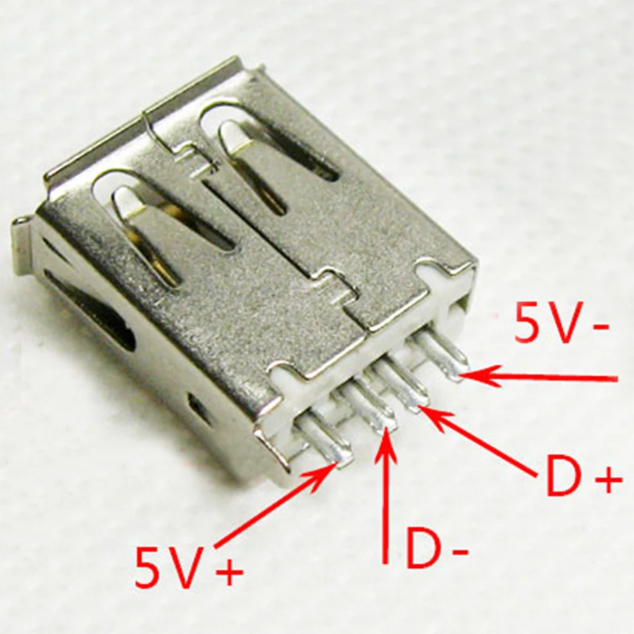 2 комплекта DIY USB тип A Тип сварки гнездовой разъем 3 в 1 адаптер Белый Черный|l