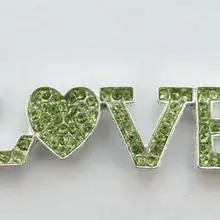 5 шт. зеленый фианиты Сердце Любовь Ссылка Подвески#22892