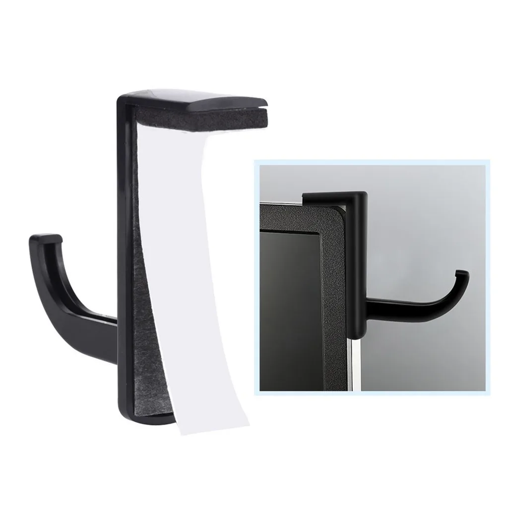 2Pack Stick-on Headphone Hook Headset Earpiece Hanger Wall PC Monitor Earphone Stand Rack with Tape Sticker for Sony AK