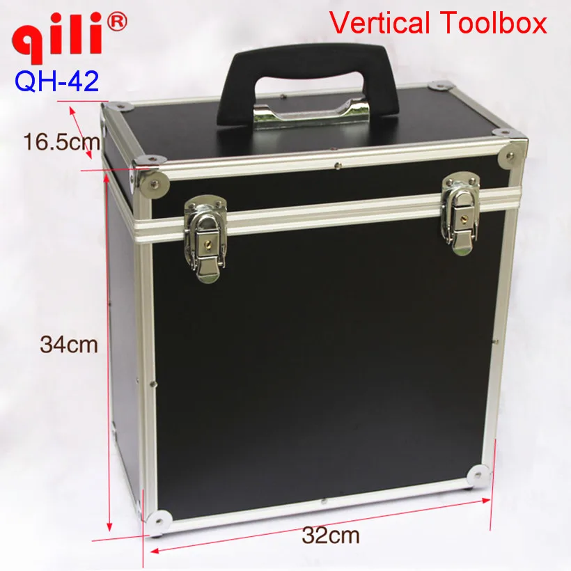 Черный vertial Toolbox пластиковый ящик для инструментов с ручкой toolbox