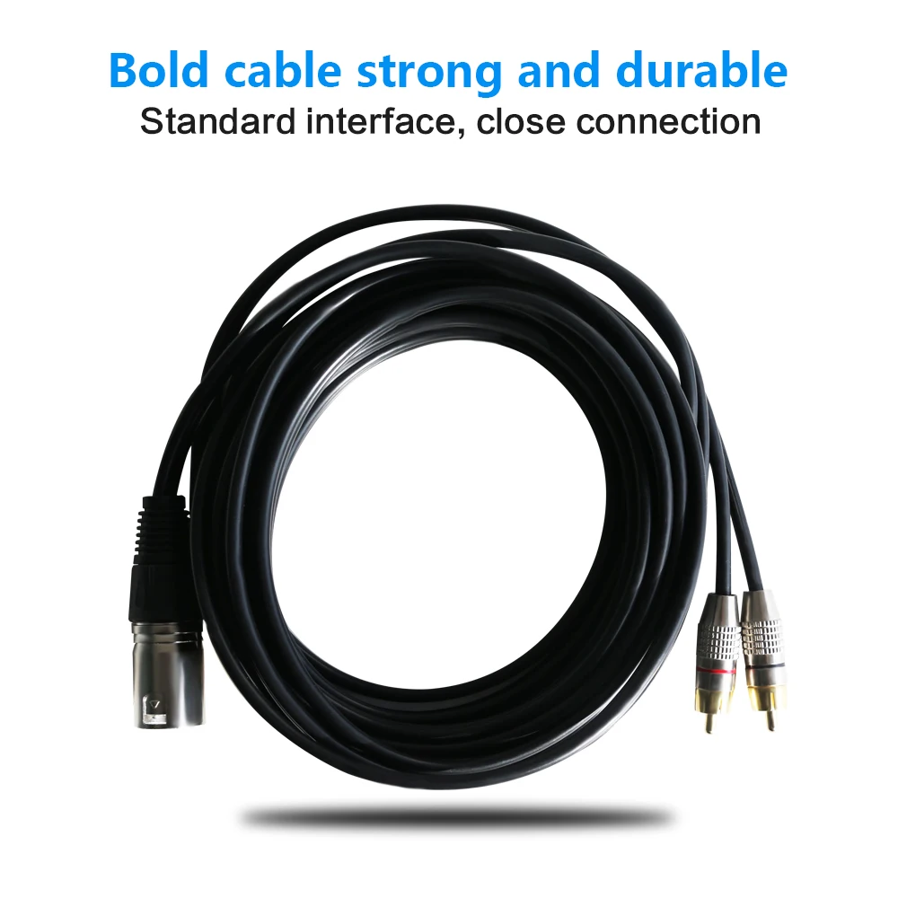 FSU аудио RCA кабель папа к 2 XLR 3 Pin Мужской Женский пушечный усилитель смесительная