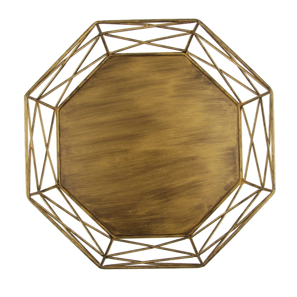 Geometric Shape Tray for Dessert Hollow Out Table Decorating Basket Cake Stands Vintage Style