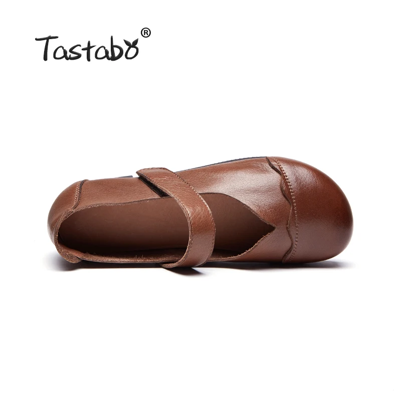 Tastabo/весенняя обувь из натуральной кожи на плоской подошве Обувь для вождения