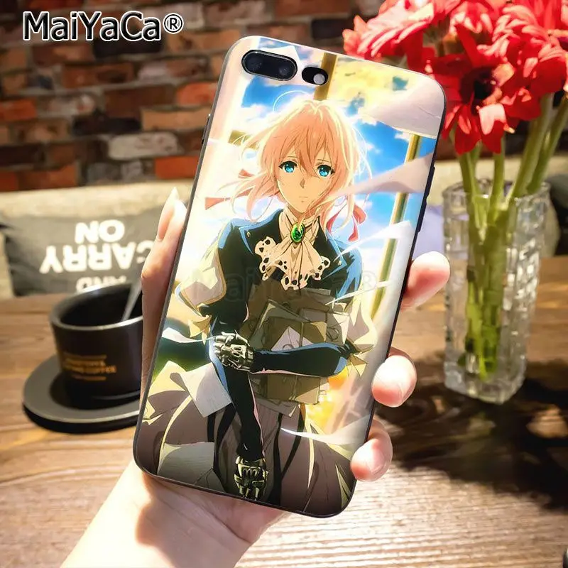 MaiYaCa Violet Evergarden Аниме Цветной рисунок аксессуары для телефонов Чехол для Apple iPhone 8 7 6 6S Plus X 5 5S SE 5C Чехол - Цвет: 6