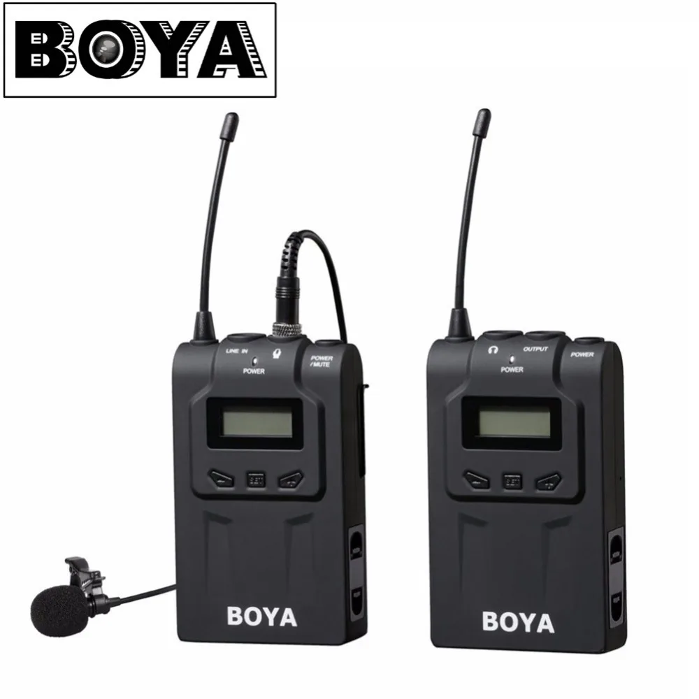 

BOYA BY-WM6 Professional Lavalier Microphone UHF Wireless Microphone System Lapel Microphone for ENG EFP DV DSLR Video Camera