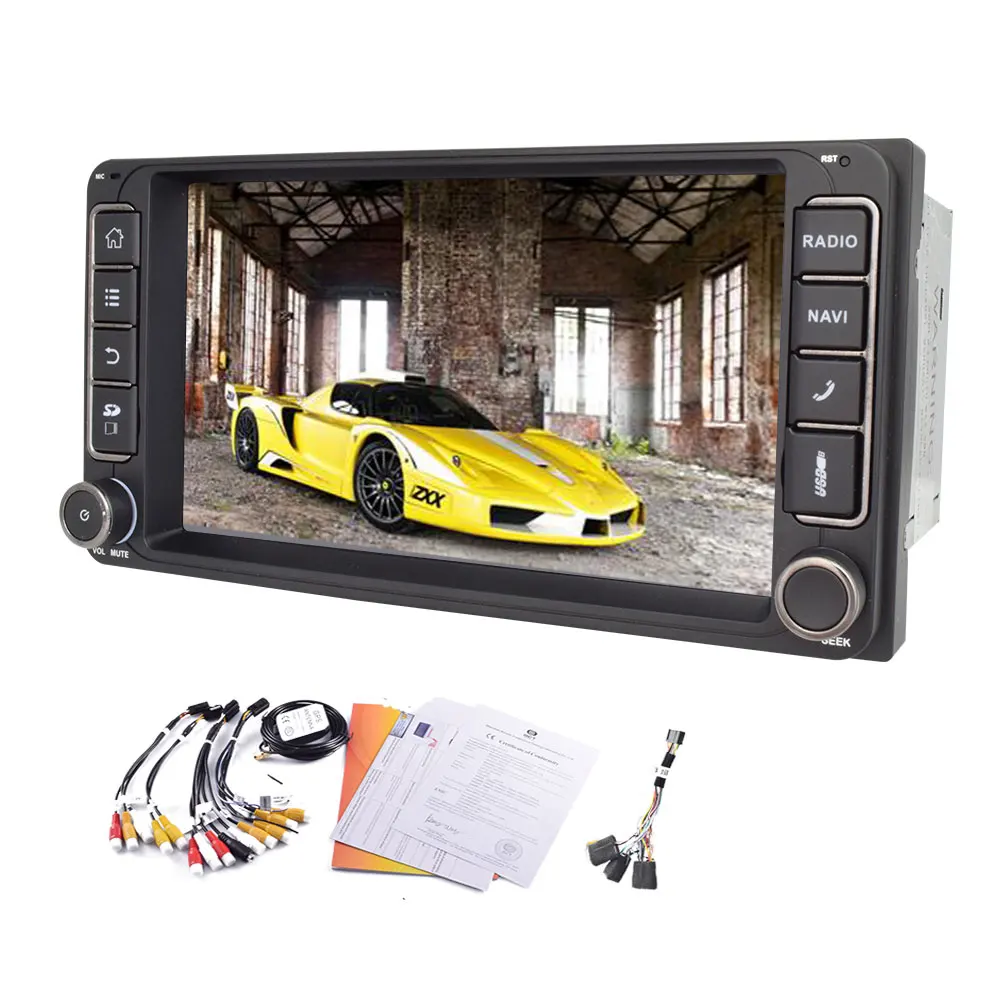 3D Navigation GPS Pure Android 4.4 Capacitive Car DVD Player For Toyota Corolla Camry Prado RAV4 Hilux VIOS Audio Automotive Radio Video In Deck RDS Monitor BT Music Car Stereo Autoradio EinCar Wi-Fi logo Quad Core CPU