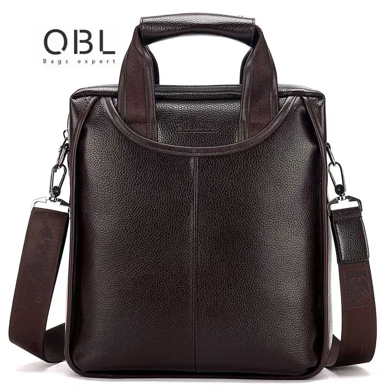 QiBOLu Pu Для мужчин бизнес Портфели сумка чёрный коричневый Повседневное сумки на