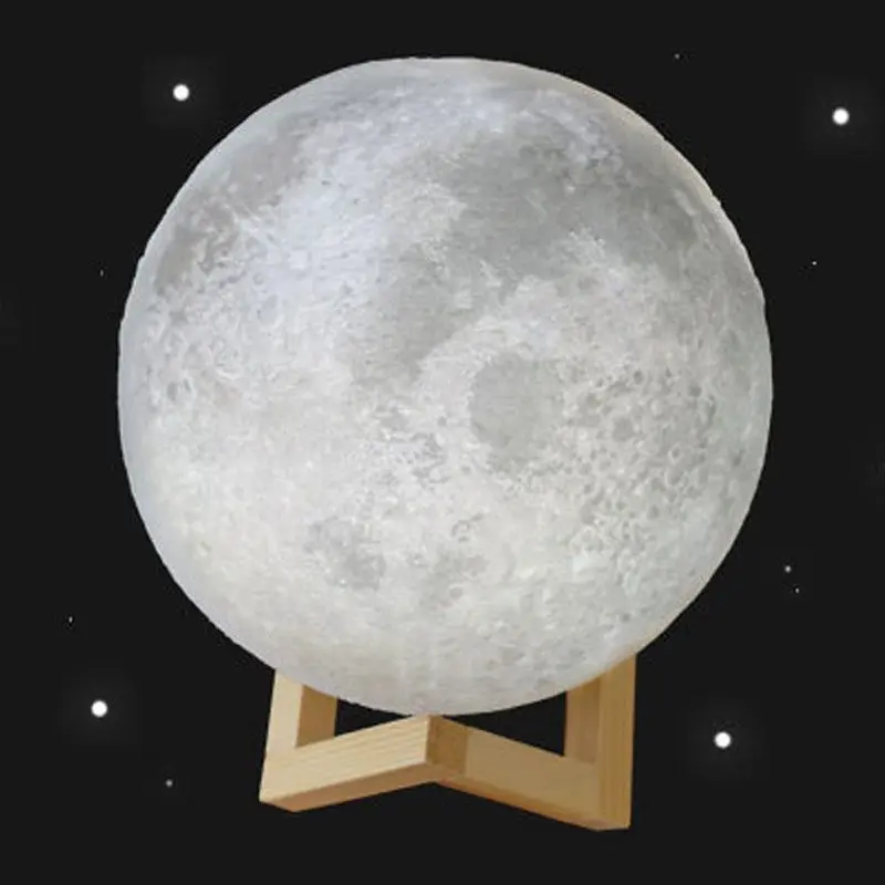 Moonlight Table Desk Moon Lamp Decor 3D USB LED Magical Night HOT Moon C9M1