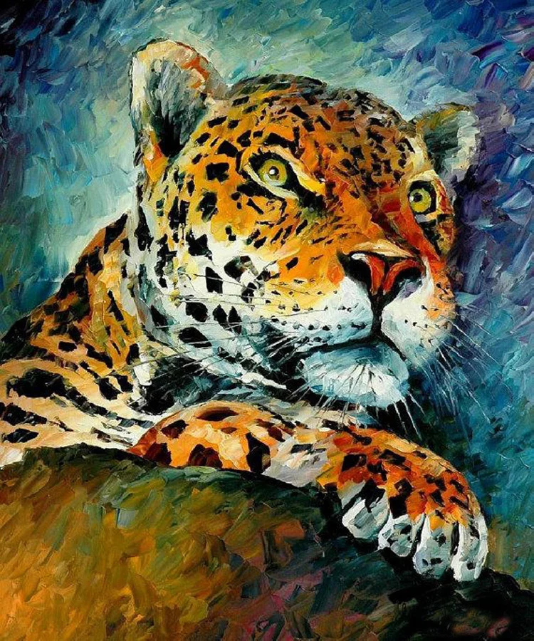 Abstract Dier Schilderen Luipaard Voor Wanddecoratie Mes Schilderen Panther Decoratie|oil painting|paintings on canvasabstract animal paintings AliExpress