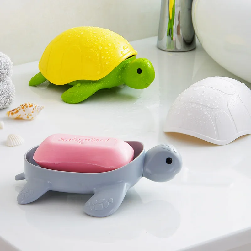 Креативная черепаха мыльница для ванной держатель для туалетного мыла с крышкой сливной мыльница держатель LW1229324