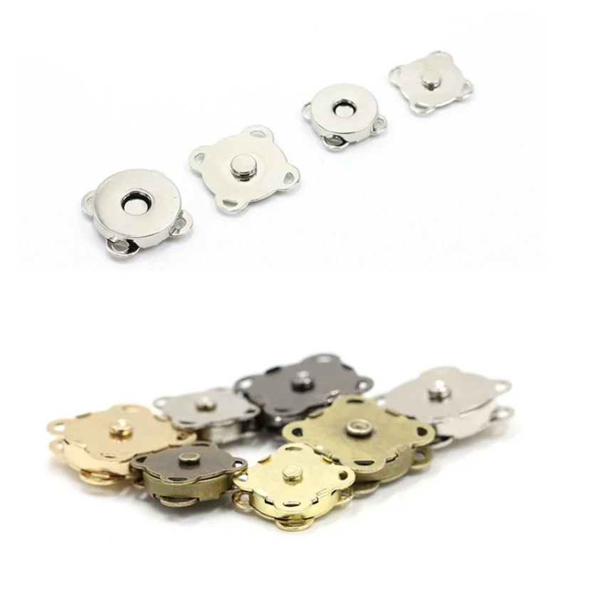 10Sets Square Magnetic Snap Fasteners Clasps Button Handbag Purse Wallet Craft Bags Parts Accessories 11mm 15mm 19mm Pick Colors 4