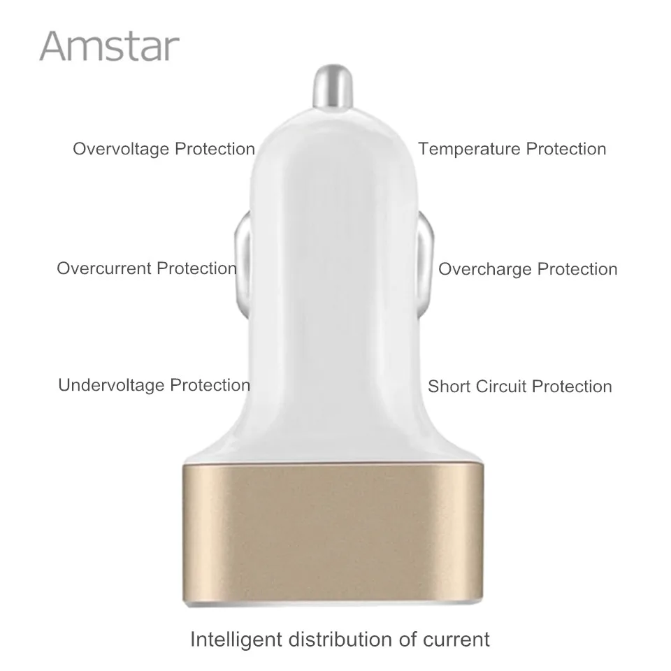 Amstar USB-C автомобильное зарядное устройство Quick Charge 3,0 type C USB Автомобильное зарядное устройство 39 Вт QC3.0 автомобильное зарядное устройство для мобильного телефона для iPhone Sumsang huawei