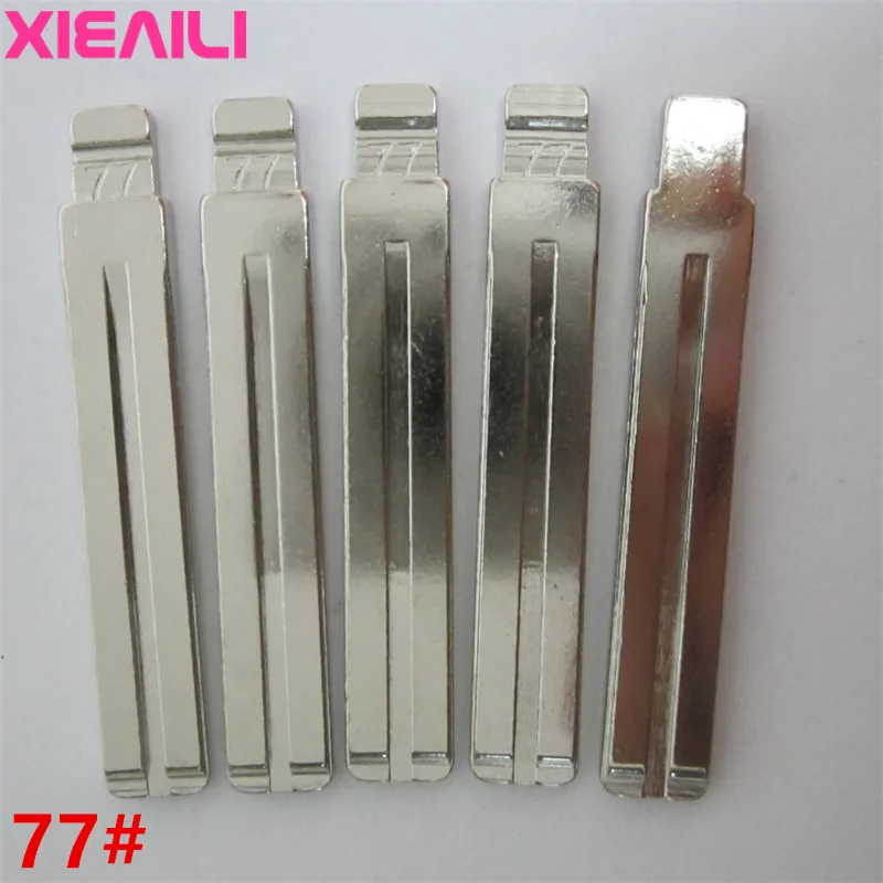 

XIEAILI 50Pcs/lot 77# Metal Blank Uncut Flip KD Remote Key Blade For Hyundai IX35/Verna For Toyota Crown S216