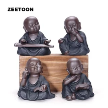 Маленький монах керамические чайные животные для украшения тонкой ручной работы Грубая Керамическая пиала ПЭТ монах кунг-фу Pet Play настольные аксессуары для домашнего декора