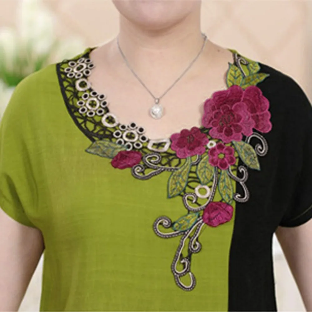 

2016 Embroidered Lace Neckline Collar Applique Patches Scrapbooking Embossed Sewing Accessories,clothes pathces NL022