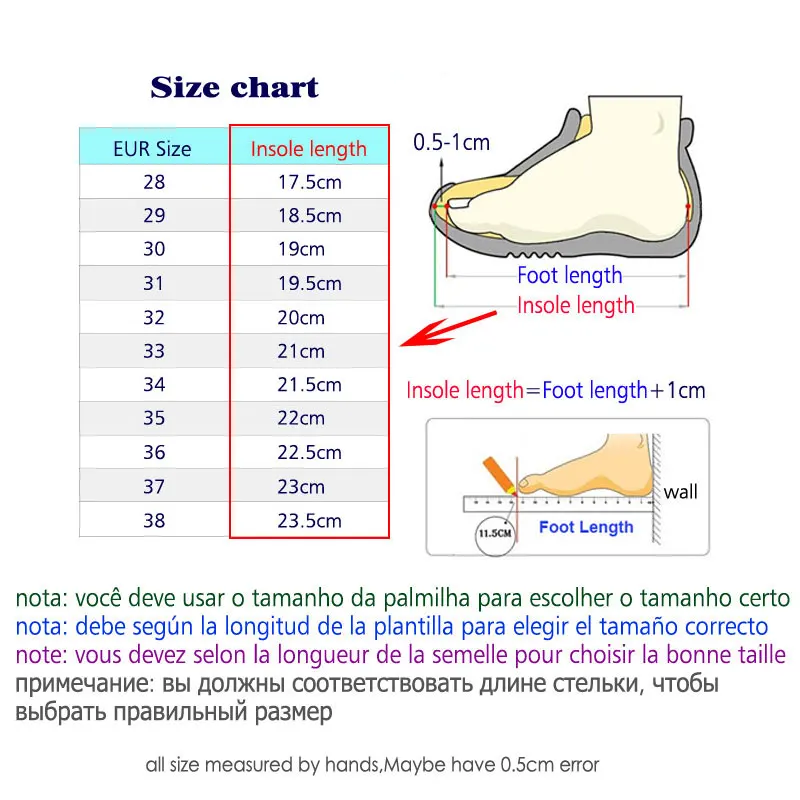 Детская обувь для девочек и модные кроссовки для мальчиков, детская спортивная обувь, детская теннисная Осенняя детская обувь, повседневные кроссовки - Цвет: must read size chart