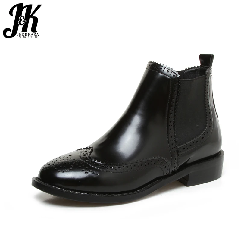 J&K Oxford Style Chelsea Ankle Boots Brand Street Rubber Boots Autumn